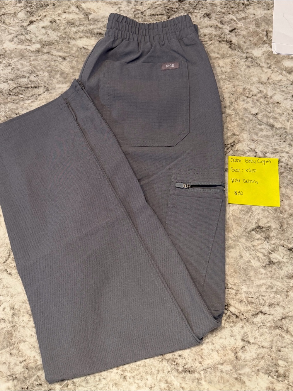 FIGS Women’s Grey Cargo Scrub Pants